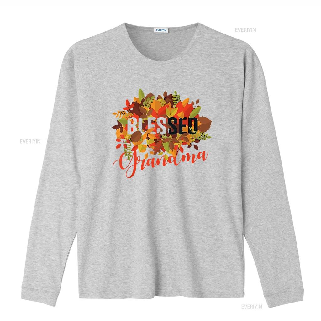 Fall Autumn for Women Blessed Grandma Design with Saying T Shirt Black vintage Washed Stretched homme Unisex Stylish