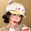 Sweet And Cute Little Fish Cat Beret Female Cartoon Showing Face Small Versatile Octagonal Hat Traveling Newsboy Painter Hat