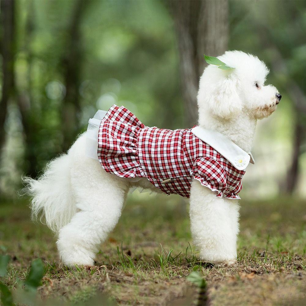 Skin-friendly Pet Clothes Cotton Puppy Skirt Bichon Frise Spring Pet Dress  For Small Medium Dogs
