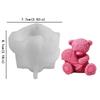 DIY Hug Heart Rose Teddy Bear Candle Mould for Aromatherapy Gypsum Candle Resin Statue Making Ideas Handicraft Gift