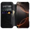 MELKCO For iPhone 16 Pro Max Case Compatible with MagSafe Card Slots Genuine Cow Leather Phone Cover