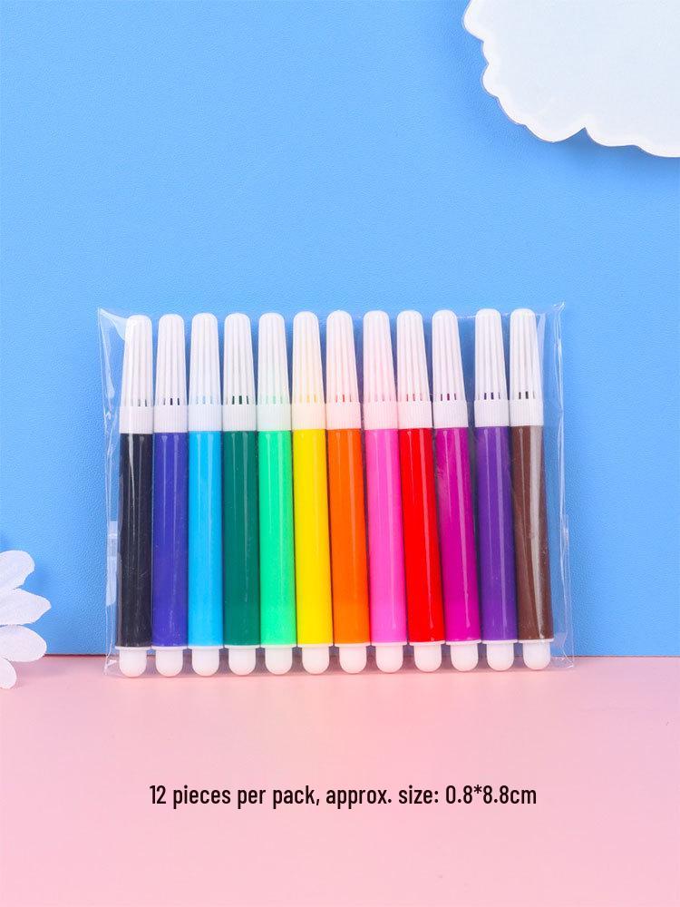 

Набор 6-цветных акварельных маркеров и кистей для рисования для детсадовцев