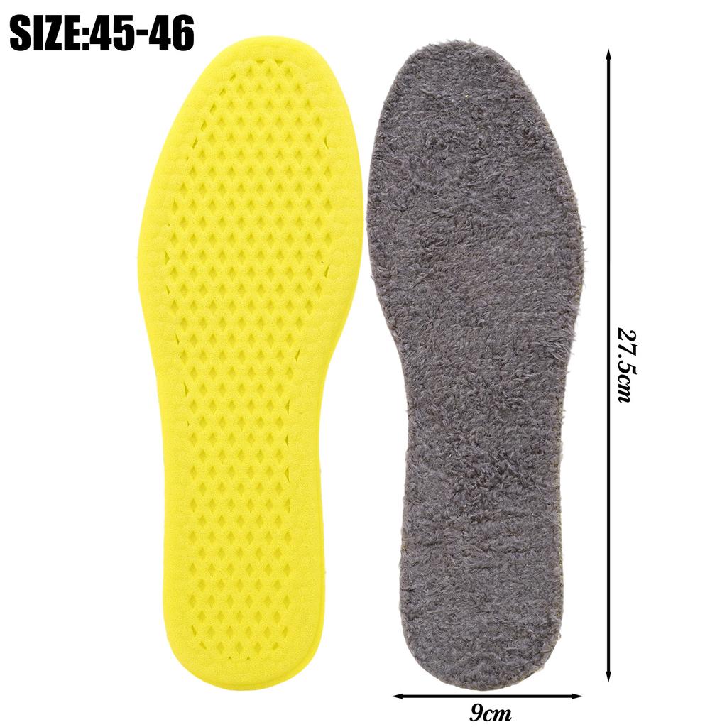 2pcs 2026 New Men and Women Winter Plush Warm Insoles Sports Anti Odor Breathable and Thick Plush Ultra Soft Sole Insoles