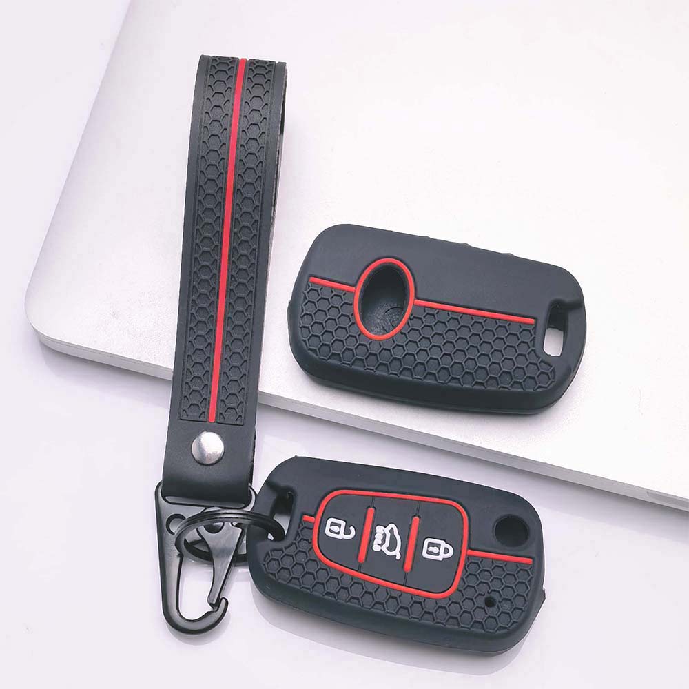 Key Fob Cover for Hyundai with Keychain Anti-Scratch Guard Shockproof Protection Soft Grip Texture Responsive Button Touch Dust Resistant Cover