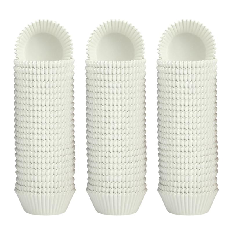 Oil Resistant Baking Cups 300 Count, Fluted Paper Liners for Small Cakes, Sweet Oven Cakes and Table Service for Oven Work