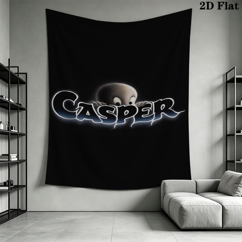 Casper Wall Tapestry Aesthetic Wall Hanging Printed Fabric Blanket Decorative Tapestries for Bedroom Living Room Home Decor