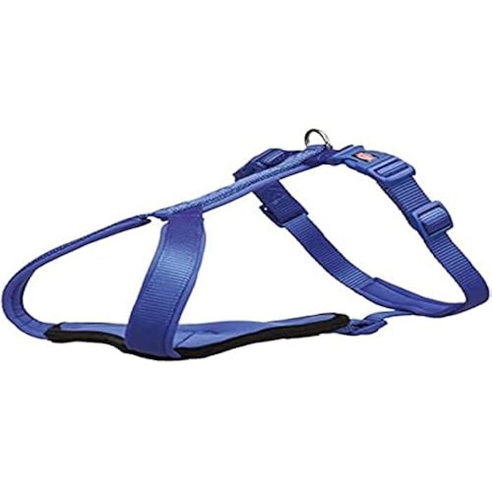 Harnais - TRIXIE - 1998502 - 50-60 Cm - Bleu Cobalt - Rembourré Et Réfléchissant