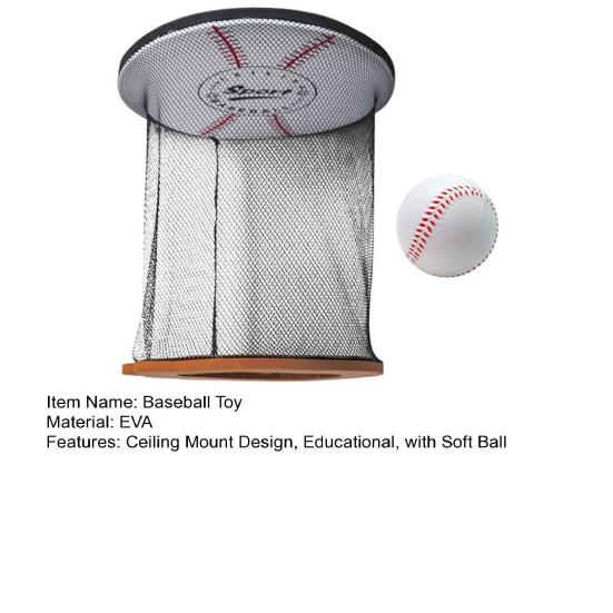 Yousheng Hanging Indoor Baseball Hoop on Ceiling Educational Mini Baseball Game Kids Adults Stress Relief Baseball Goal Toy with Soft Ball