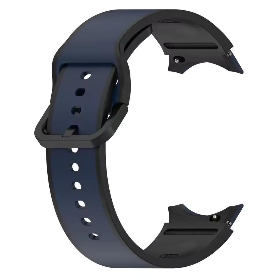 No Gap Soft Silicone Strap For Samsung Galaxy Watch 7/6/5/4 40mm 44mm 5 Pro 45mm Two-tone Bracelet Band Watch 6/4 Classic 42mm 46mm 47mm Bracelet