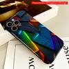 2DFlat Neon Glow Geometric Abstract Phone Case All inclusive film hard phone case, compatible with iPhone 18 Pro Max 17 16 15 14 13 12 11