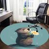 1 szt. Okrągły dywanik Otter Daisy do biura, Mata wewnętrzna odpowiednia do biura, Pod krzesła biurowe, Sypialni, Salonu, Wystroju domu, Dekoracja pokoju