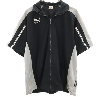 90s Made In Japan Old Hit Union Short Sleeve Track Jacket M Black Men's Used
