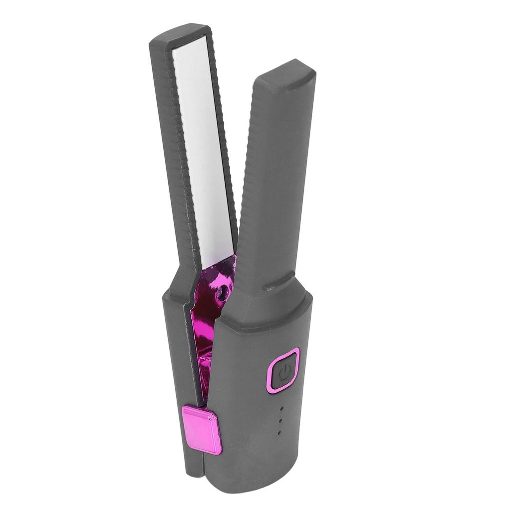 Mini Straightener Flat Iron Portable USB Anti Scald Multi Functional Small Flat Iron for Travel Use