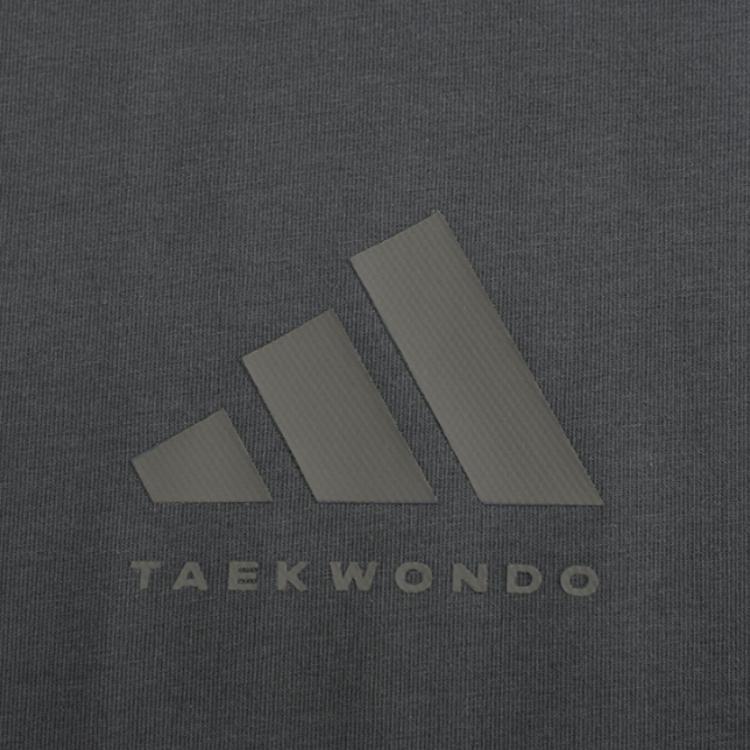 Adidas Taekwondo Round Neck Pullover Breathable Short Sleeve T-Shirt Striped Fashion Long Pants Casual Sports Set ADICLTS24CTK-GFC+TR30P1T-BW