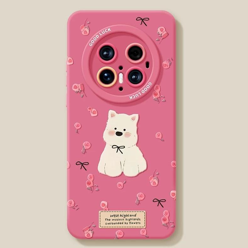 Mobile phone case for girls with high value, suitable for Huawei mate80 rose puppy 70pro silicone 60/50 cute 40 sets