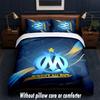 Olympique Lyonnais FC Design Set Biancheria da Letto 1 Copripiumino + 2 Federe Morbido Traspirante Biancheria da Letto per la Casa
