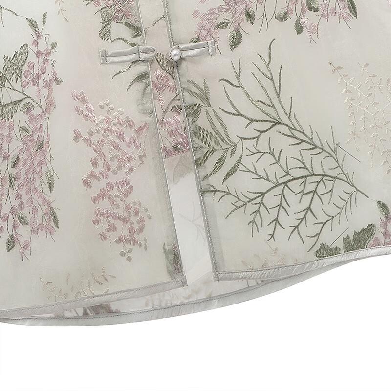 Sybelle New Chinese Style Embroidered Stand Collar Vest