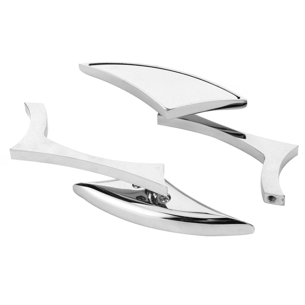 2pcs Motorcycle Rearview Mirrors 8mm 10mm Thread ChromePlated Motorbike Handlebar Side Mirror
