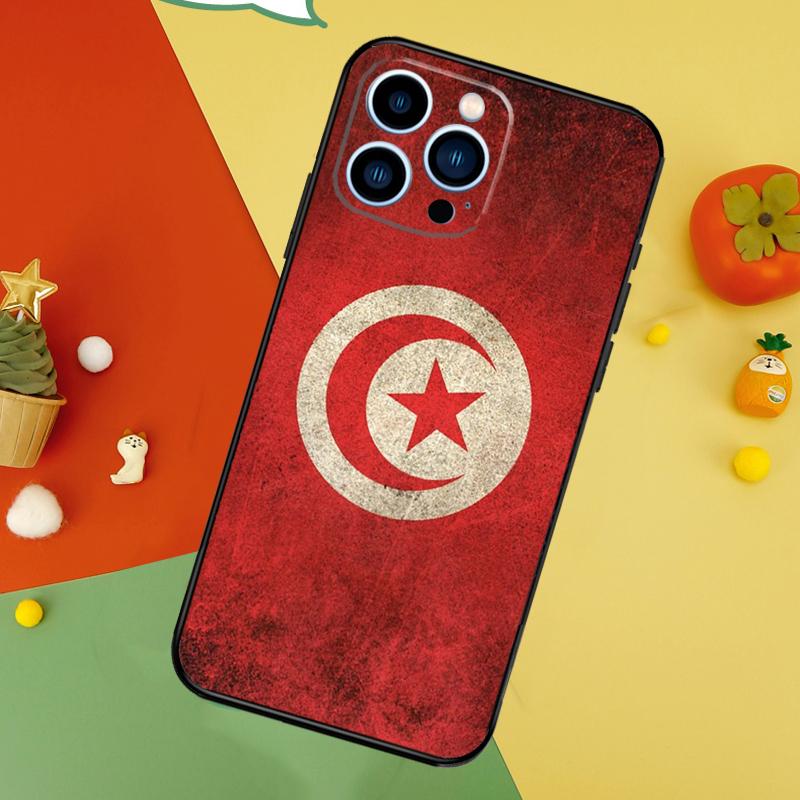 Tunisia Flag Map Phone Case For iPhone 17 Pro Max 16 15 14 12 11 13 Pro Max Plus 12 13 Mini 16e 17 Air Cover