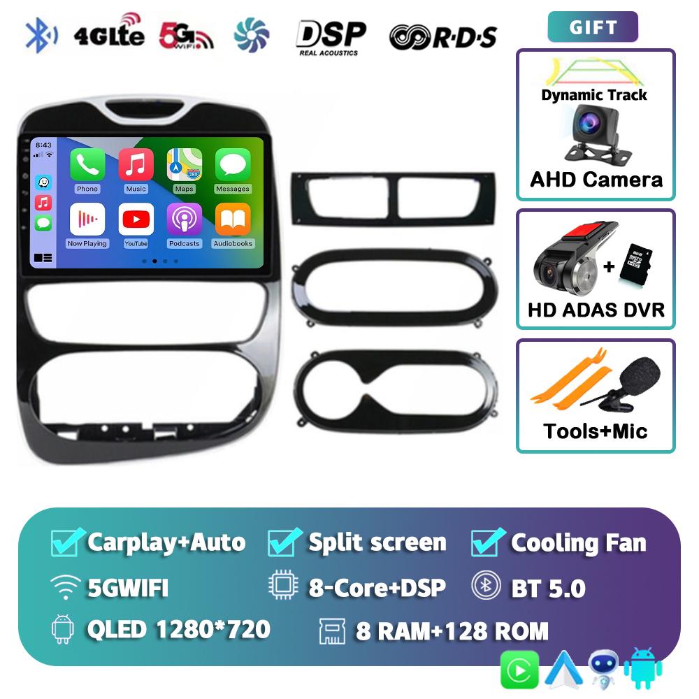 Android 14 Carplay Auto For Renault Clio 3 4 2012-2015 2016 2017 2018 Car Radio Multimedia Video Player Stereo Audio DSP 2Din BT