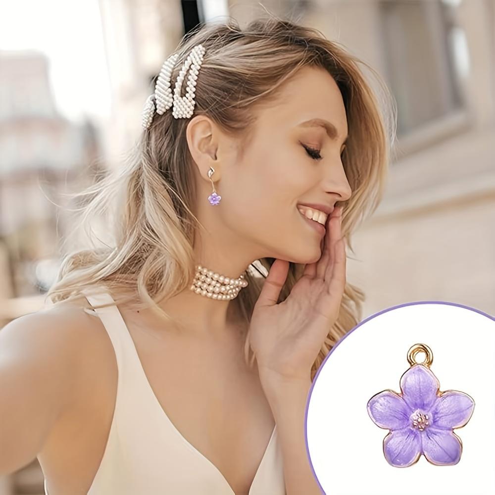 10/30/50 ks slitiny smaltu, řemeslné zpracování, elegantní a romantický přívěsek ve tvaru třešňového květu, DIY náramek, náhrdelník, náušnice, klíčenka, přívěsek na nohu