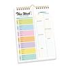 Magnetic Weekly Meal Planner Notebook Wall-Mounted Meal Planning Pad Grocery List Notepad Double Helix Tear-Off Shopping List Kitchen Organizer