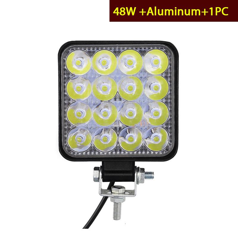 48w/126w Truck Off-road Suv Car Headlights Night Driving Lights Fog Lights 12v/9-30v Led Work Lights Square Spotlights/floodligh