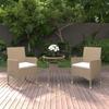 Día Y Noche - Día Y Noche 3-Piece Garden Dining Set Beige Synthetic Rattan