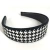 Dior 35HBP988X132 Houndstooth logo Headbands Hair Accessories Hairbands