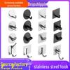 Stainless Steel No-Drill Adhesive Hook for Doors and Walls