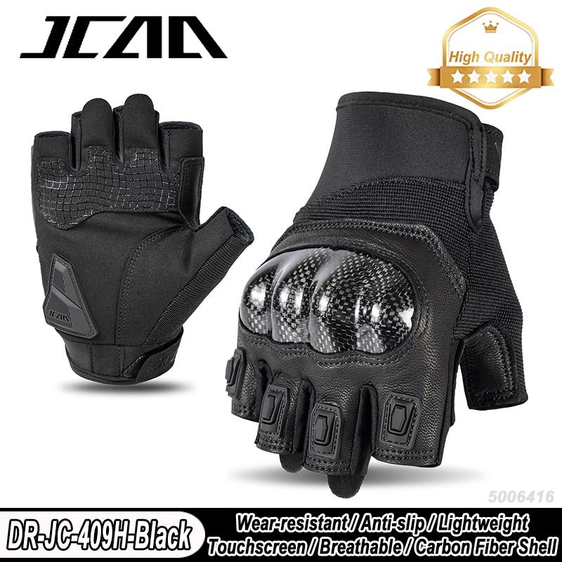 JCAA Motorcycle Half Finger Gloves Touchscreen Motocross Riding Gloves Wear-resistant Anti-fall ATV Motorbike Gloves Anti-slip