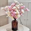 Artificial Peach Blossom Realistic Fake Silk Flower Stem Home Office Wedding Party Faux Flower Table Centerpiece Decoration