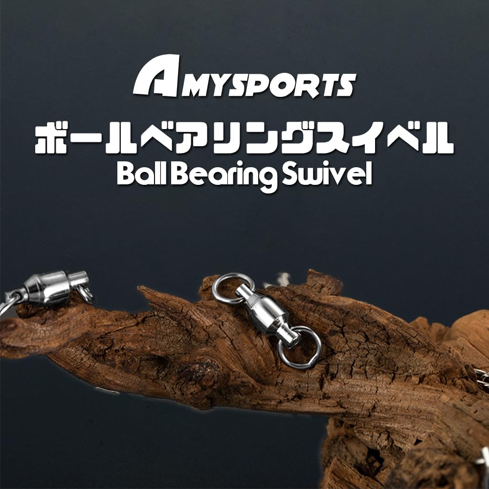 AMYSPORTS Ball Bearing 25 for Power Swivels Swivels, Pieces, 36kg, Fishing,