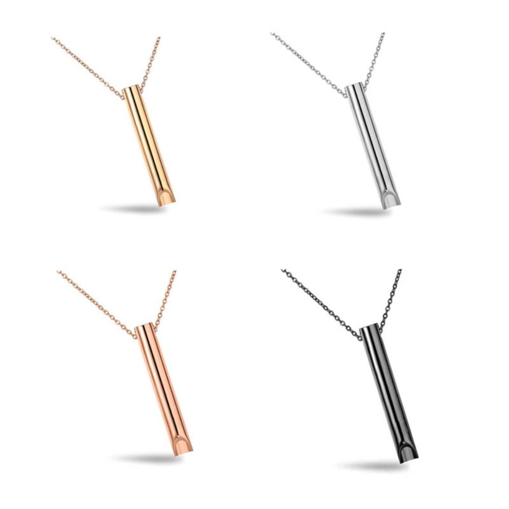 Men Calming Stress Relief Mindfulness Breathing Necklace Anxiety Chain Stress Anxiety Necklace