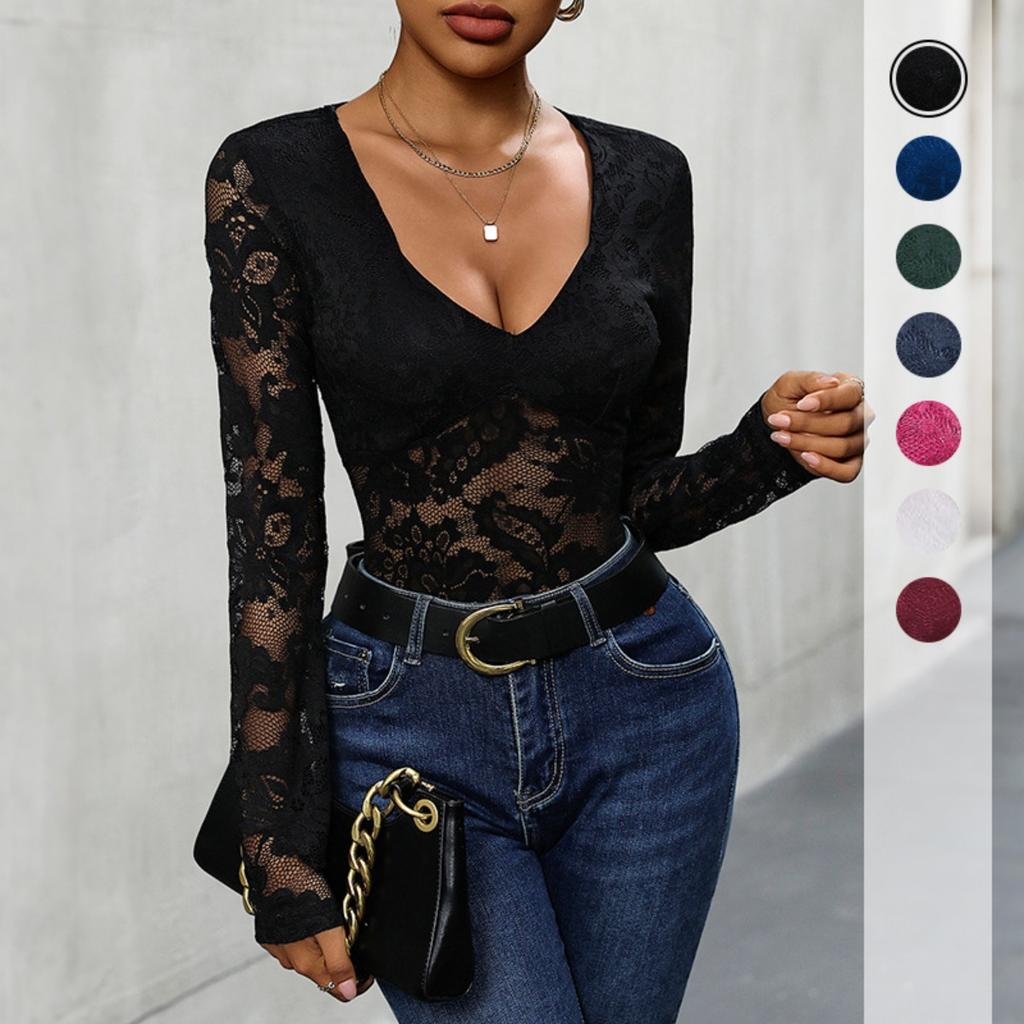 Tuta Sexy Monocolore a Manica Lunga da Donna Primavera Autunno Abbigliamento Casual da Donna Vendita all'Ingrosso