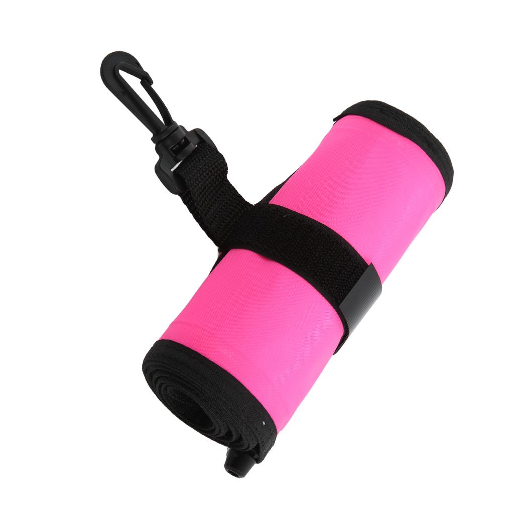 Diving Surface Marker Buoy Nylon Closed Type Multipurpose Diving Inflatable Buoy for DivingRose Red