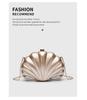Elegant Irregular Shell Acrylic One-Shoulder Crossbody Clutch for Weddings and Banquets.