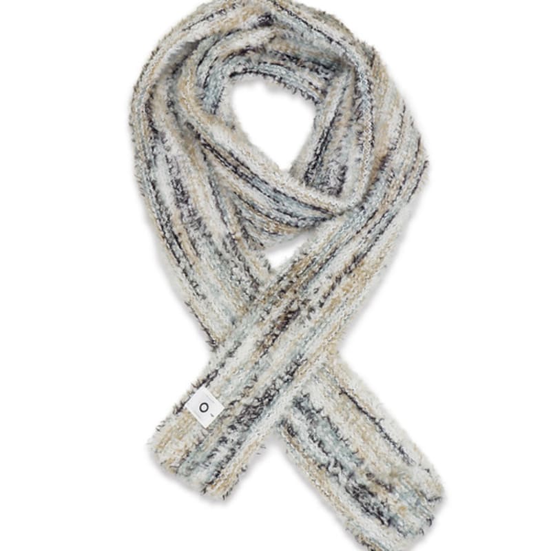 NOUGHT O Logo Fluffy Muffler / Ivory Multy