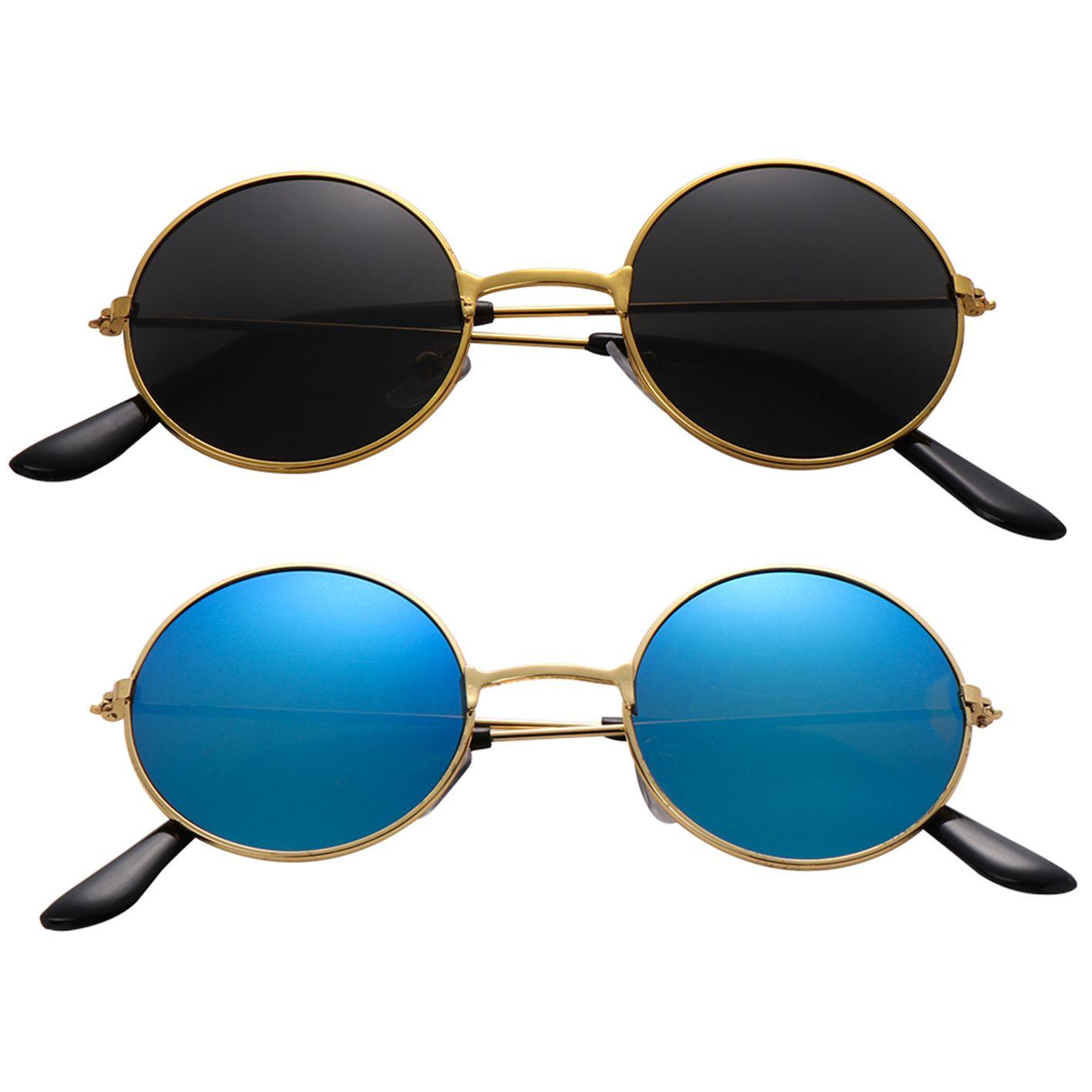 

Fashion Trend Color Film Streetwear Reflective Eyewear Round Sun Glasses Children Sunglasses Retro