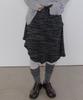 TYPESERVICE Asymmetric Panel Skirt [Charcoal]