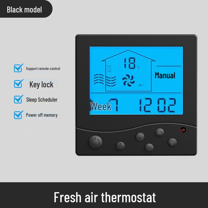 Universal Dual-Speed Exhaust Fan with Remote & LCD Control Panel