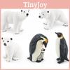 Realistic Pvc Arctic Animal Model Set Featuring Polar Bears And Penguins For Playtime