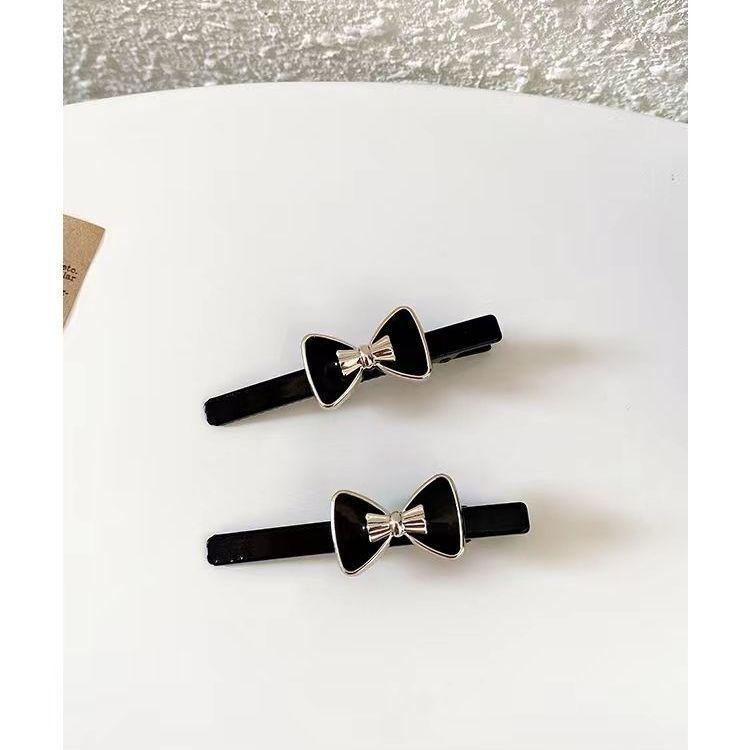 

Women s Summer Bangs Bow Hairpin: Simple Duckbill Forehead and Side Clip
