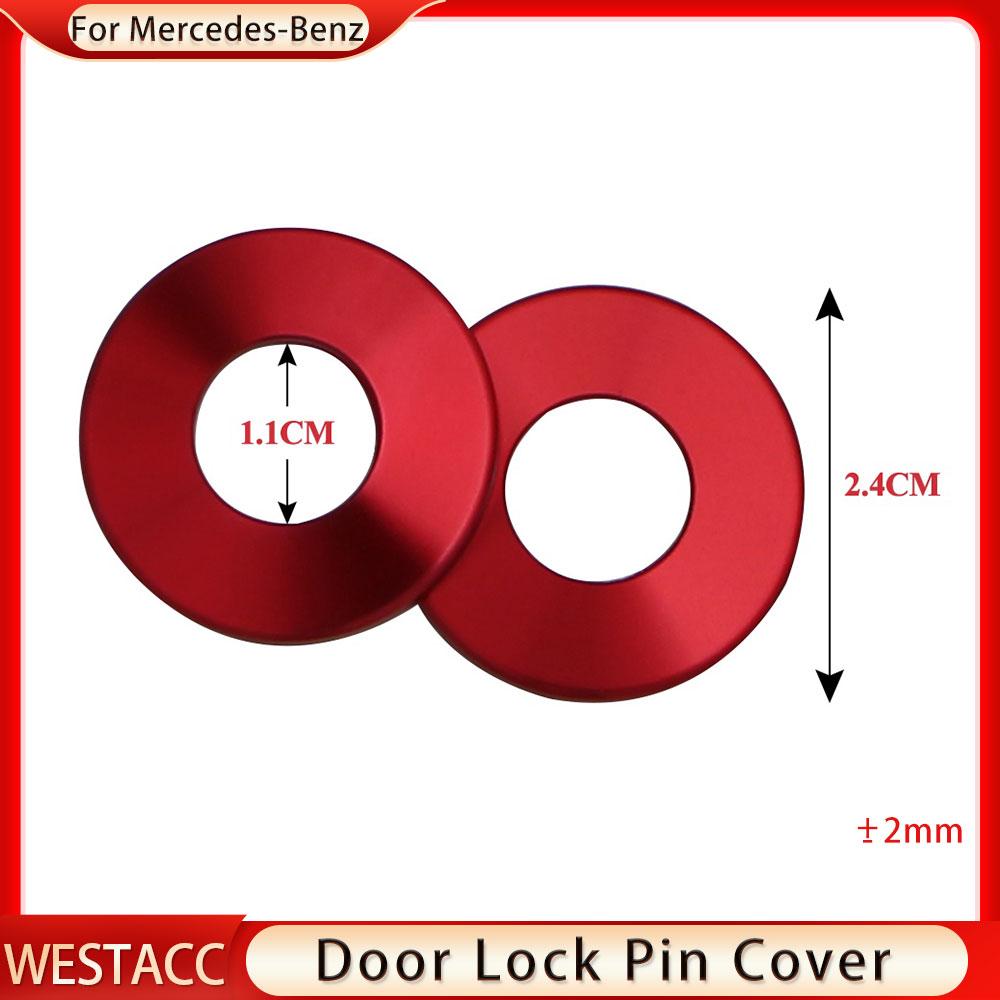 4-teiliges Auto-Türschloss-Stift-Abdeckung, Zierleiste, für Mercedes Benz CE GLA GLC Klasse W205 W213 X253 C292 C63