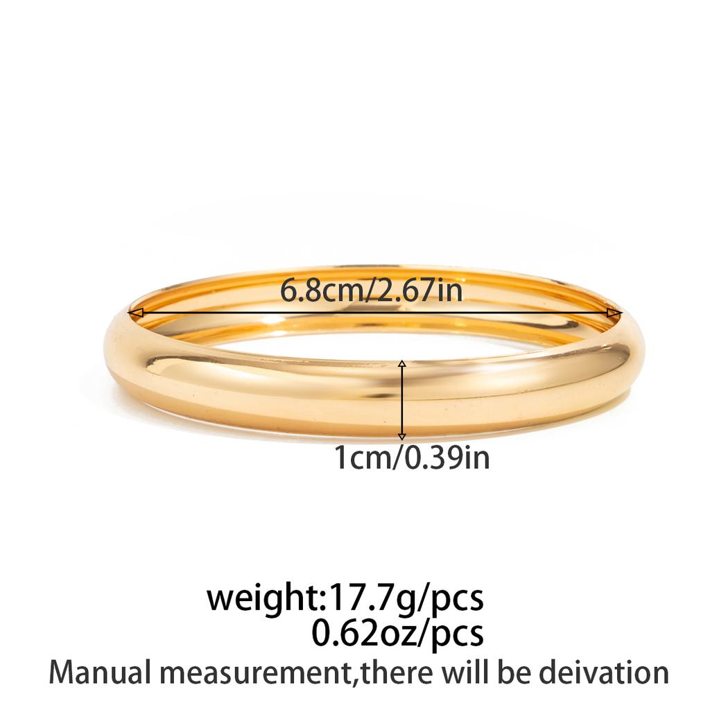 SHIXIN Minimalistisches Stapelbares Rundes Armband mit Glatter Oberfläche für Damen Elegantes Glänzendes Geometrisches Armband in Gemischten Farben Schmuck Geschenk
