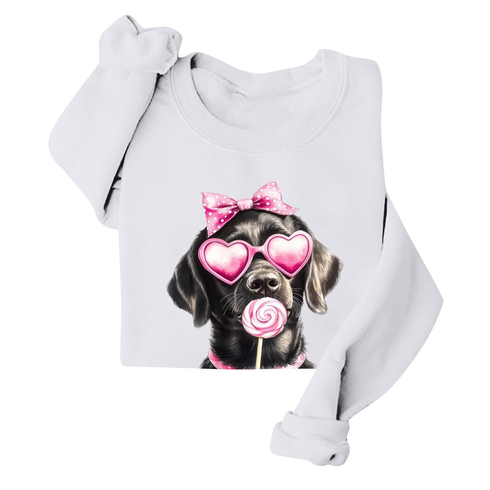 

Жіноча повсякденна мода з принтом та довгим рукавом, O-подібним вирізом, светр-пуловер XL