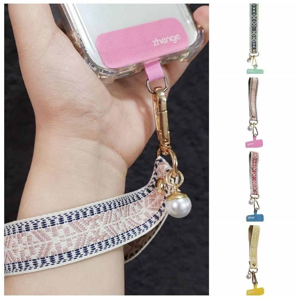 Retro Patterned Mobile Phone Strap Pearl Mobile Phone Lanyard  Mobile Phone Pendant