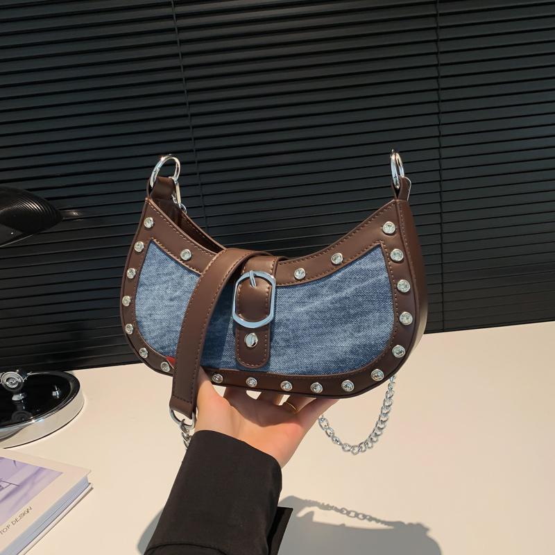 Handliche Mode Motorradstil Knödeltasche für Damen Sommer Neu Koreanische Ausgabe Trendig Vielseitig Lässig Publikum Crossbody