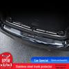 Protector Bumper Spate BMW X3/X4/iX3: Plăci de protecție din oțel inoxidabil negru pentru interiorul capacului portbagajului.