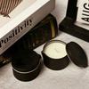 With Spout Round Candle Container Black Silver Color Empty Storage Can Metal Tin  Aromatherapy